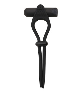 Эрекционное лассо Dream Toys со стимулирующим выступом, черное, 16 х 6.5 см - No Taboo