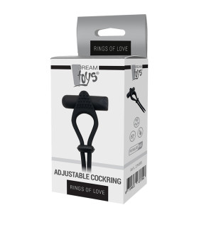 Эрекционное лассо Dream Toys со стимулирующим выступом, черное, 16 х 6.5 см - No Taboo