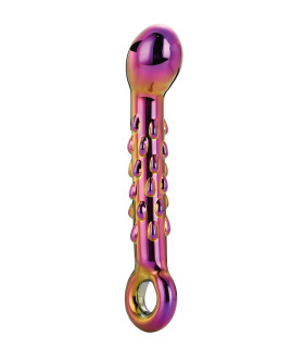 Скляний фалоімітатор Dream Toys Glamour Glass для точки G, різнокольоровий, 18 х 3.3 см - No Taboo