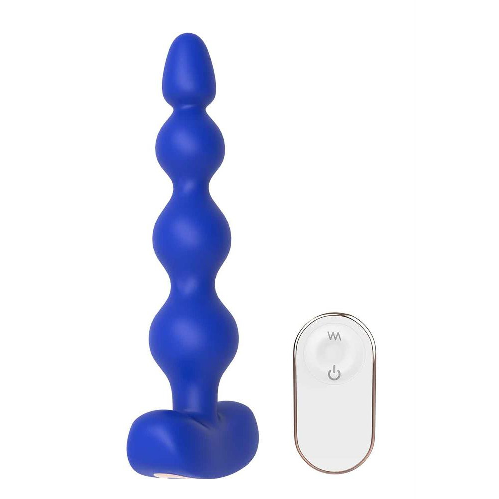 Анальный вибратор Dream Toys с дистанционным управлением, синий, 18 см х 3.6 см фото №4 — секс игрушки: Украина, NO TABOO