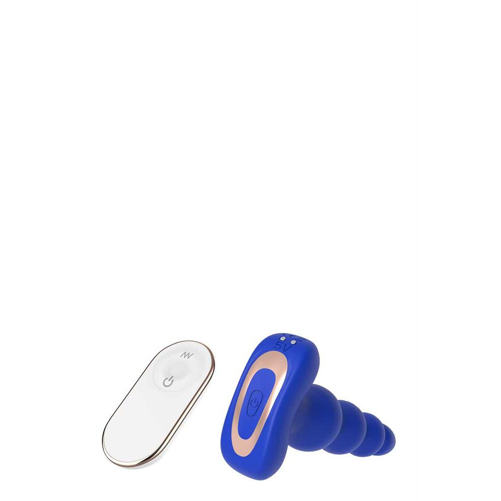 Анальный вибратор Dream Toys с дистанционным управлением, синий, 18 см х 3.6 см фото №6 — секс игрушки: Украина, NO TABOO
