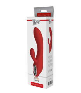 Вибратор-кролик Dream Toys Sofia красный, 20.8 х 3.5 см - No Taboo
