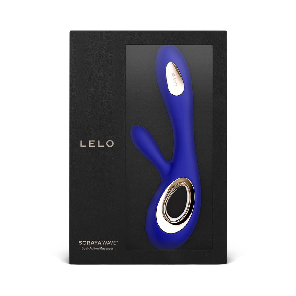 Вибратор-кролик Lelo Soraya Wave двойного действия, синего цвета, 21.8 см х 4.6 см фото №3 — секс игрушки: Украина, NO TABOO