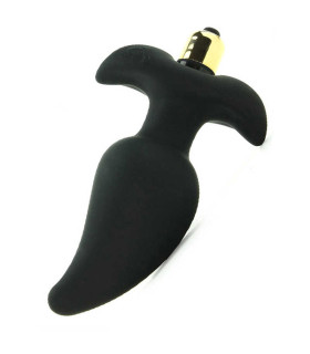 Анальная пробка Rocks-Off Butt Quiver с вибрацией, черная, 9.5 см х 3.5 см - No Taboo