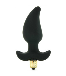 Анальная пробка Rocks-Off Butt Quiver с вибрацией, черная, 9.5 см х 3.5 см - No Taboo