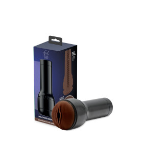 Мастурбатор вагина реалистичный Kiiroo Feel Stroker из киберкожи коричневый, 22 см х 8.4 см - No Taboo