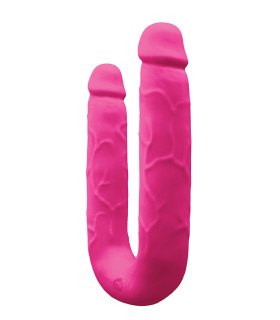 Двойной фаллоимитатор Colours DP Pleasures реалистичный, розовый - No Taboo