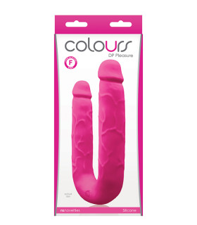 Двойной фаллоимитатор Colours DP Pleasures реалистичный, розовый - No Taboo