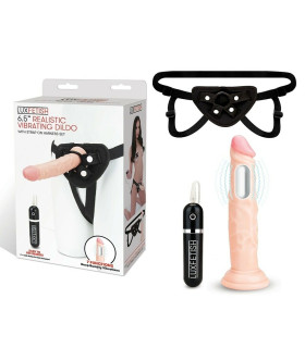 Страпон с вибрацией Lux Fetish реалистичный, телесный, 16.5 см - No Taboo