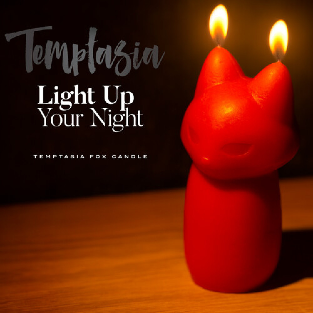 Свеча низкотемпературная Temptasia Fox Drip красная, 9.5 см х 5 см, фото №4 — секс шоп Украина, NO TABOO
