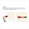 Кляп из силикона невидимый UPKO Invisible mouth Gag с ремешком из итальянской кожи, красный с черным, фото №19 — секс шоп Украина, NO TABOO