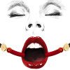 Кляп из силикона невидимый UPKO Invisible mouth Gag с ремешком из итальянской кожи, красный с черным, фото №1 — секс шоп Украина, NO TABOO