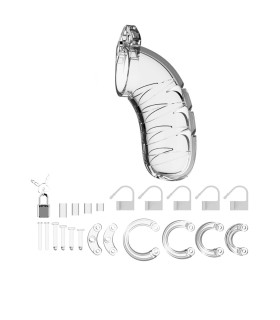 Мужской пояс верности Man Cage №4, 11.5 см, прозрачный - No Taboo