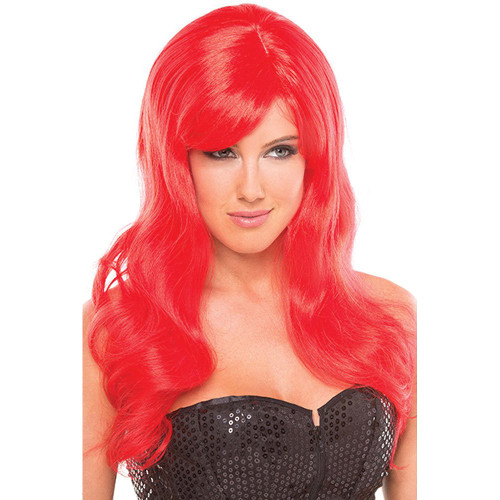 Парик с челкой Burlesque Wig, красный, фото №0 — секс шоп Украина, NO TABOO