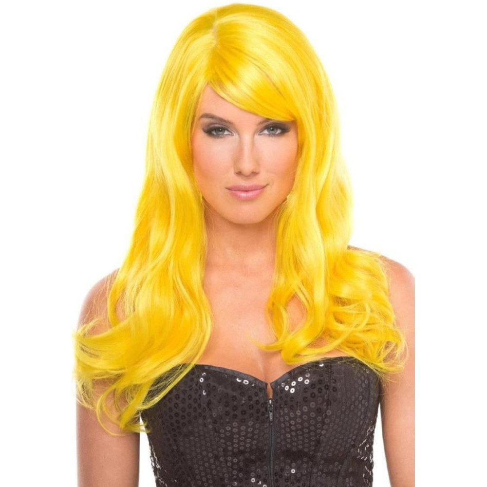 Парик с челкой Burlesque Wig, желтый , фото №0 — секс шоп Украина, NO TABOO
