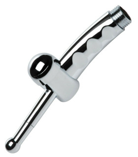 Насадка для анального душа Shower Cleansing Nozzle серебристая, 17.7 см - No Taboo