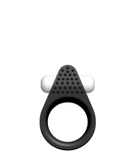 Эрекционное виброкольцо Dreamtoys All Time Favorites с рельефным выступом, черное, 4.2 х 2.9 см - No Taboo