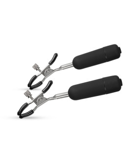 Затискачі для сосків EasyToys з вібрацією, 11.5 см - No Taboo
