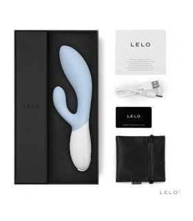 Вибратор с клиторальным отростком LELO INA 3, голубой - No Taboo