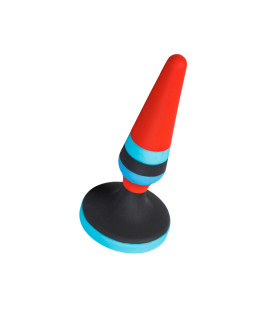 Анальная пробка дизайнерская четырехцветная, 10.8 см х 2.3 см - No Taboo
