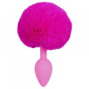 Анальная пробка силикон с хвостиком Colorful Joy Bunny Tail Plug, 13.5 см х 3 см фото №2 — секс игрушки: Украина, NO TABOO