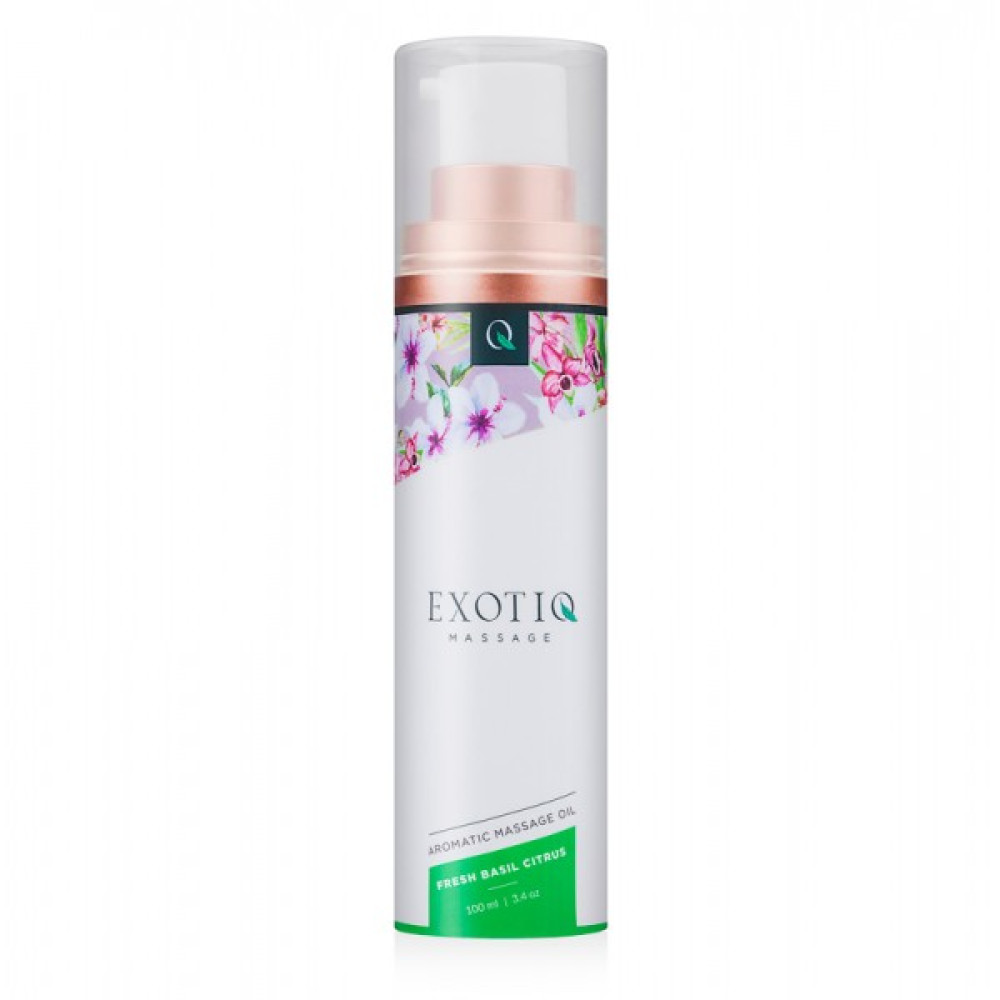 Массажное масло Exotiq Massage Oil Basil Citrus с ароматом Базилика и Цитрусов, 100 мл, фото №0 — секс шоп Украина, NO TABOO
