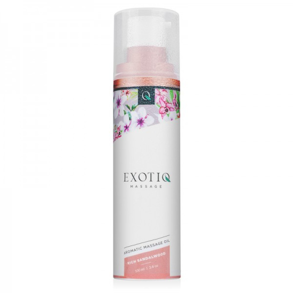 Массажное масло Exotiq Massage Oil Rich Sandalwood с ароматом Сандала, 100 мл, фото №4 — секс шоп Украина, NO TABOO