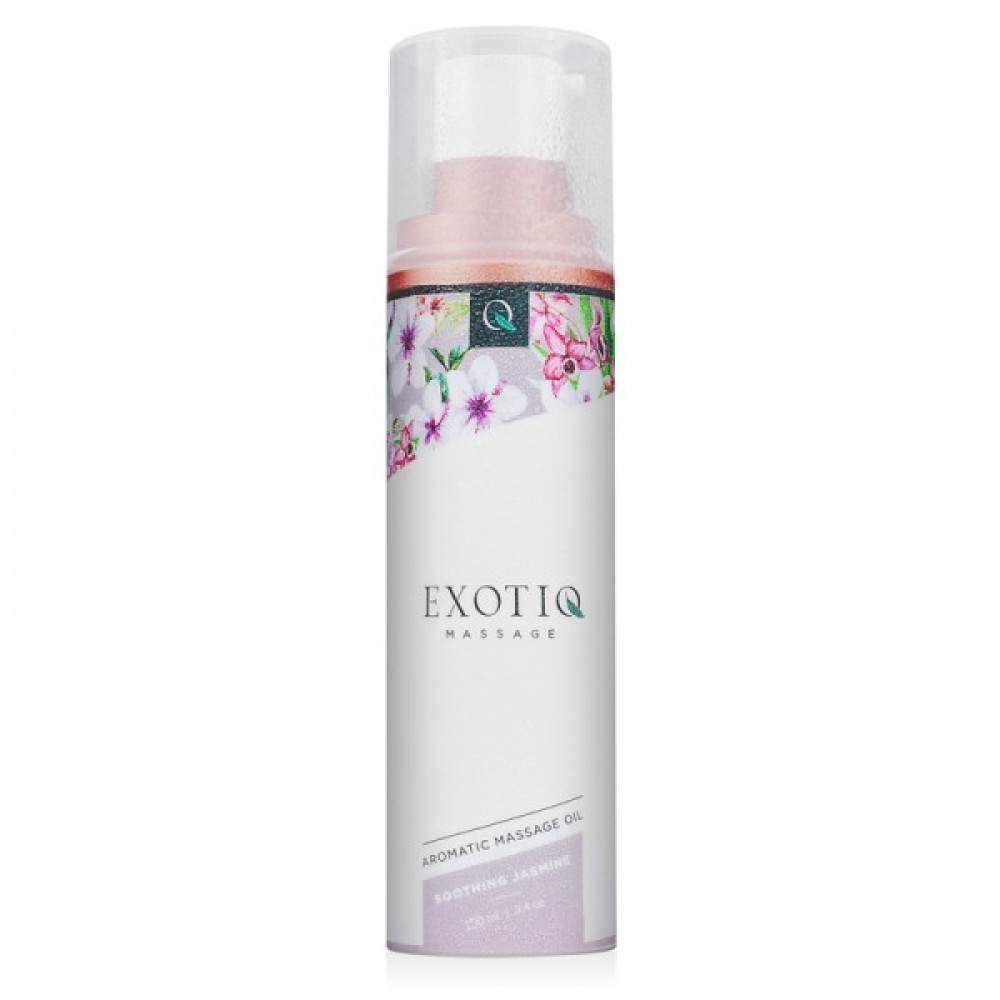 Массажное масло Exotiq Massage Oil Soothing Jasmine с ароматом Жасмина, 100 мл, фото №4 — секс шоп Украина, NO TABOO