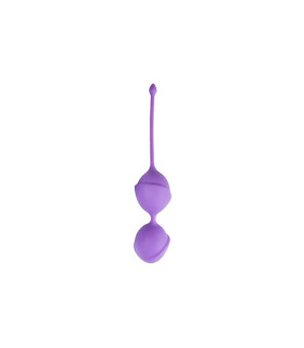 Вагинальные шарики двойные Vagina Balls для упражнений Кегеля, фиолетовые - No Taboo