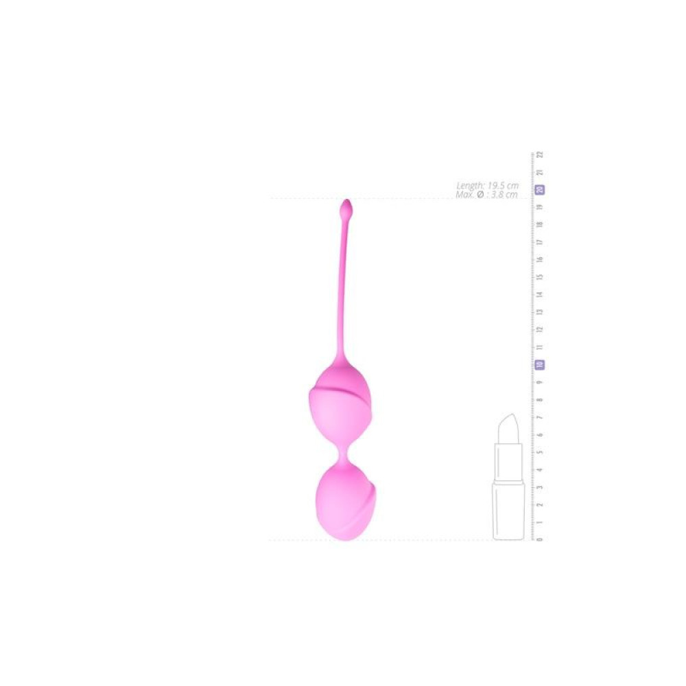 Вагинальные шарики двойные Vagina Balls для упражнений Кегеля, розовые фото №4 — секс игрушки: Украина, NO TABOO