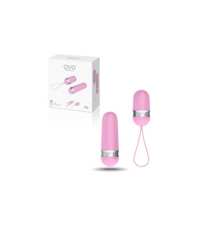 Виброяйцо OVO R4 REMOTE с пультом, розовое, 7 см х 3.7 см - No Taboo