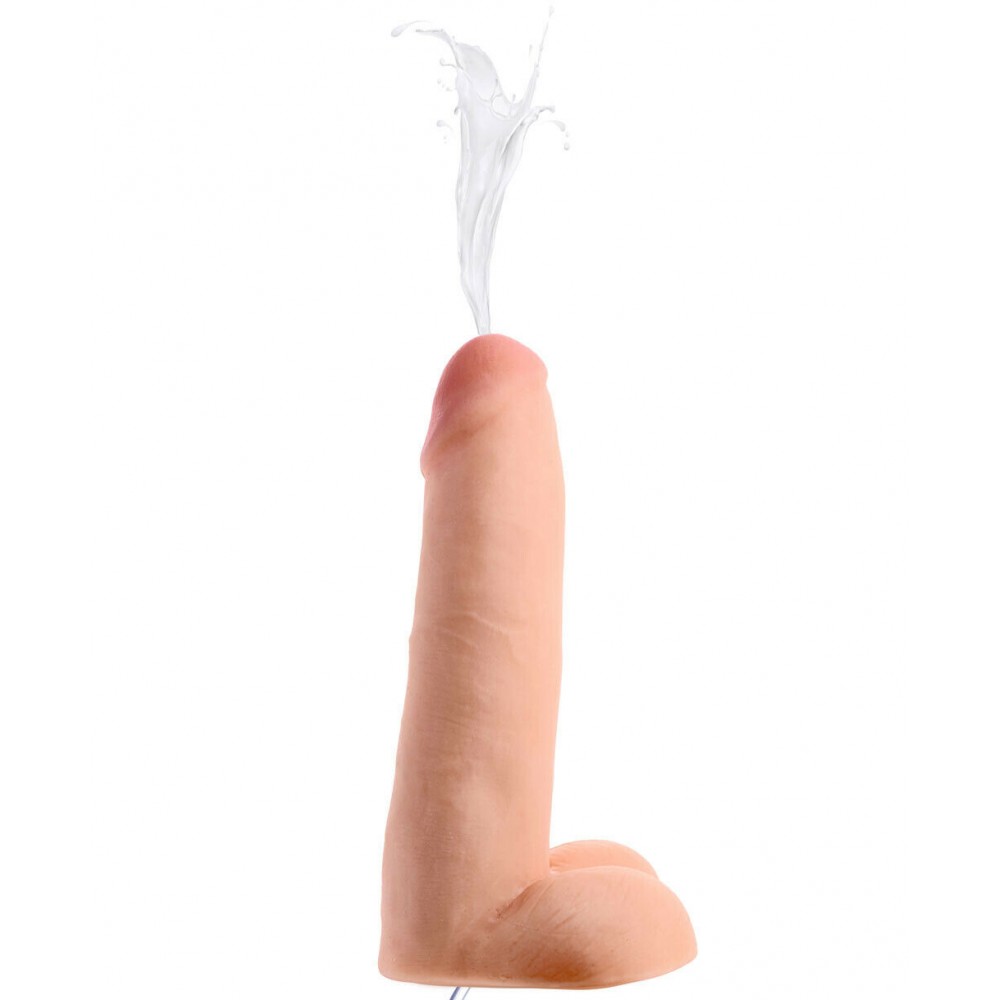 Фаллоимитатор с эякуляцией Squirting Dildo реалистичный, телесный, 20.3 см х 4.8 см фото №0 — секс игрушки: Украина, NO TABOO