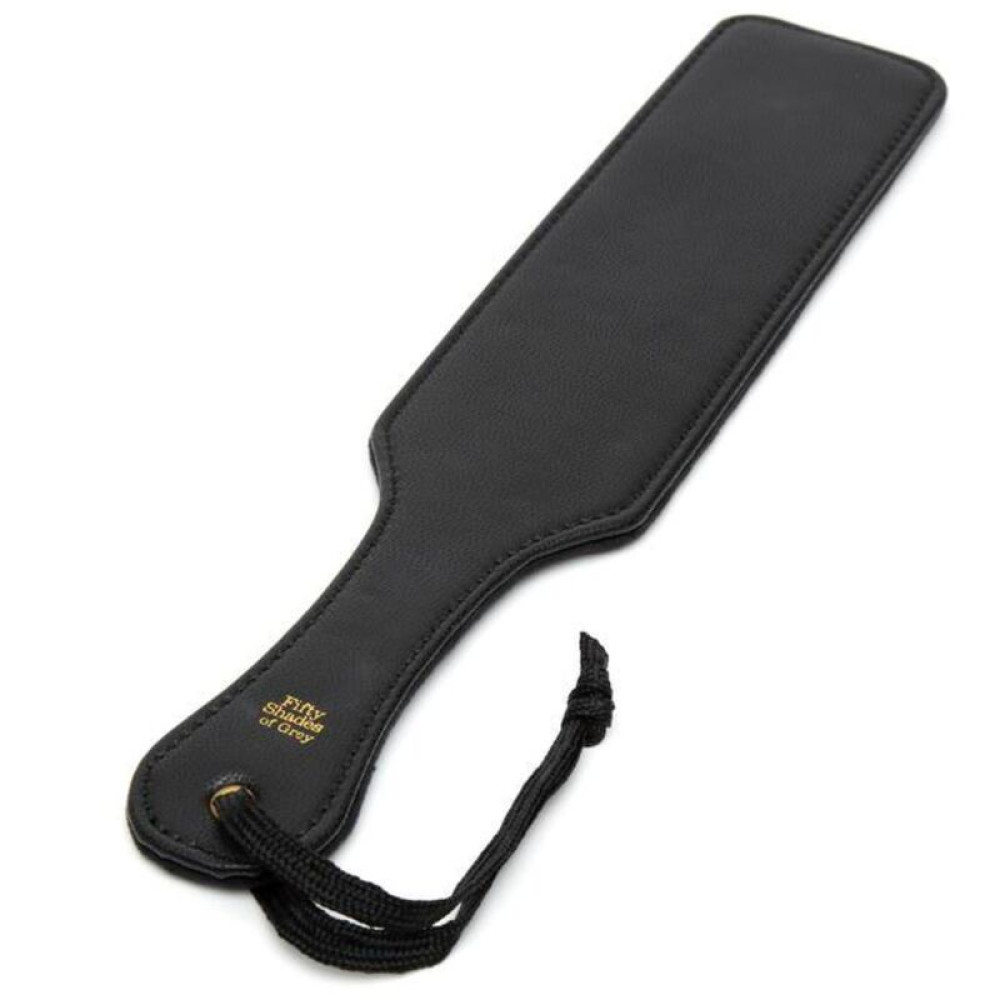 Паддл из эко-кожи Fifty Shades of Grey Bound to You Paddle, черный, 38.1 см, фото №0 — секс шоп Украина, NO TABOO