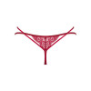 Сексуальные стринги Obsessive Ivetta кружевные, красные, S/M, фото №4 — секс шоп Украина, NO TABOO