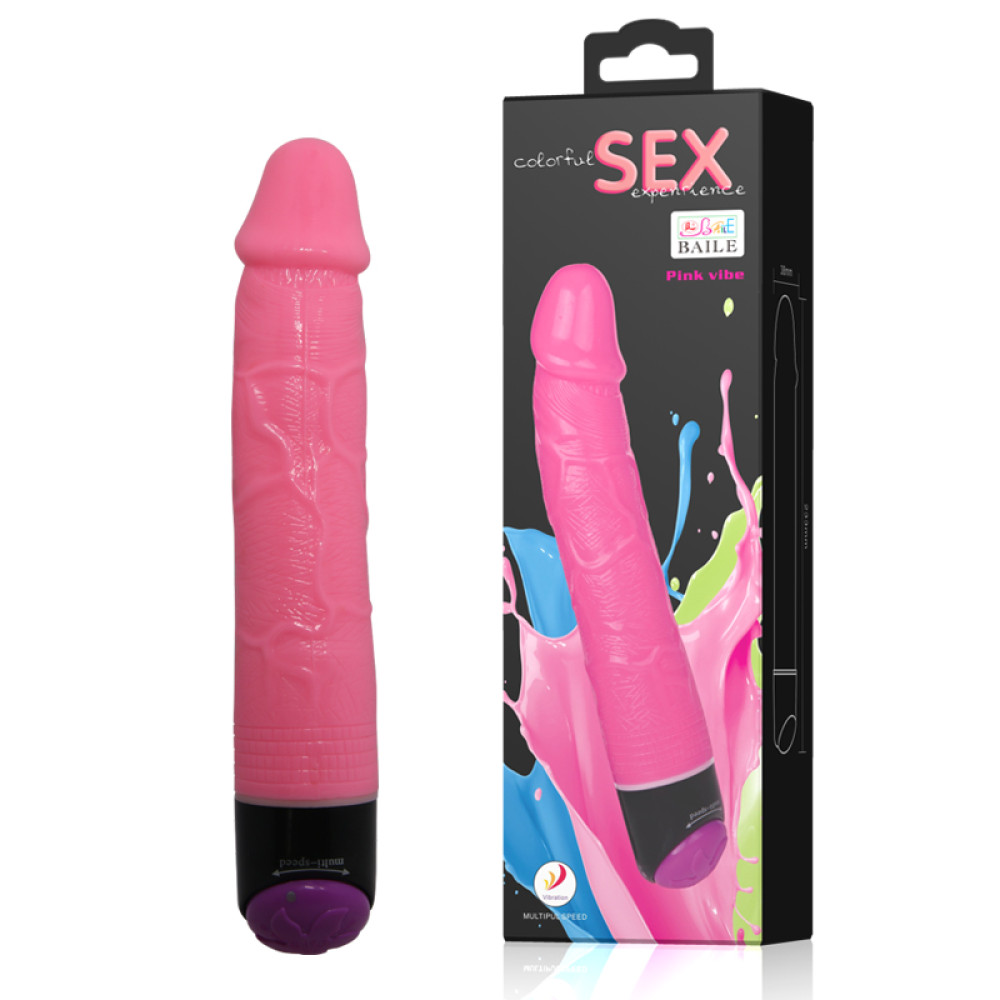 Вибратор реалистичный мультискоростной Jelly Vibe, розовый, 23.3 см х 3.3 см фото №0 — секс игрушки: Украина, NO TABOO