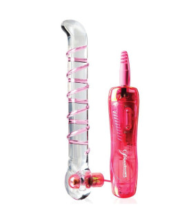 Вибратор из стекла Icicles No.4 G-Spot со съемной вибропулей, 17.8 см х 1.9 см - No Taboo