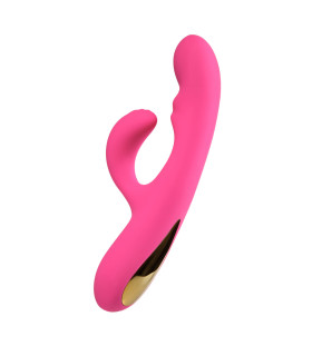 Вибратор-кролик Lavani Rhythm Kama Sutra с пульсацией, розовый, 22 см х 3.8 см - No Taboo