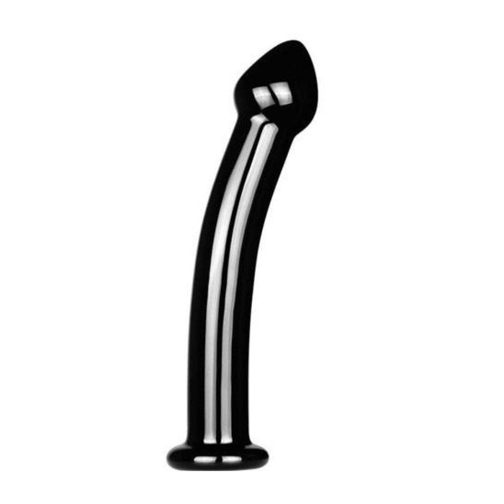 Фаллоимитатор нереалистичный Lovetoy стеклянный, черный, 17.7 см х 3 см фото №0 — секс игрушки: Украина, NO TABOO
