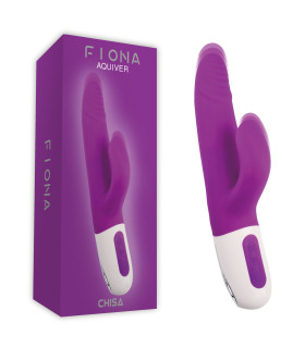 Вибратор-кролик Fiona Royal Scepter c фрикциями, фиолетовый, 24.5 см х 4.5 см - No Taboo