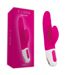 Вибратор-кролик Fiona Royal Scepter c фрикциями, розовый, 24.5 см х 4.5 см - No Taboo