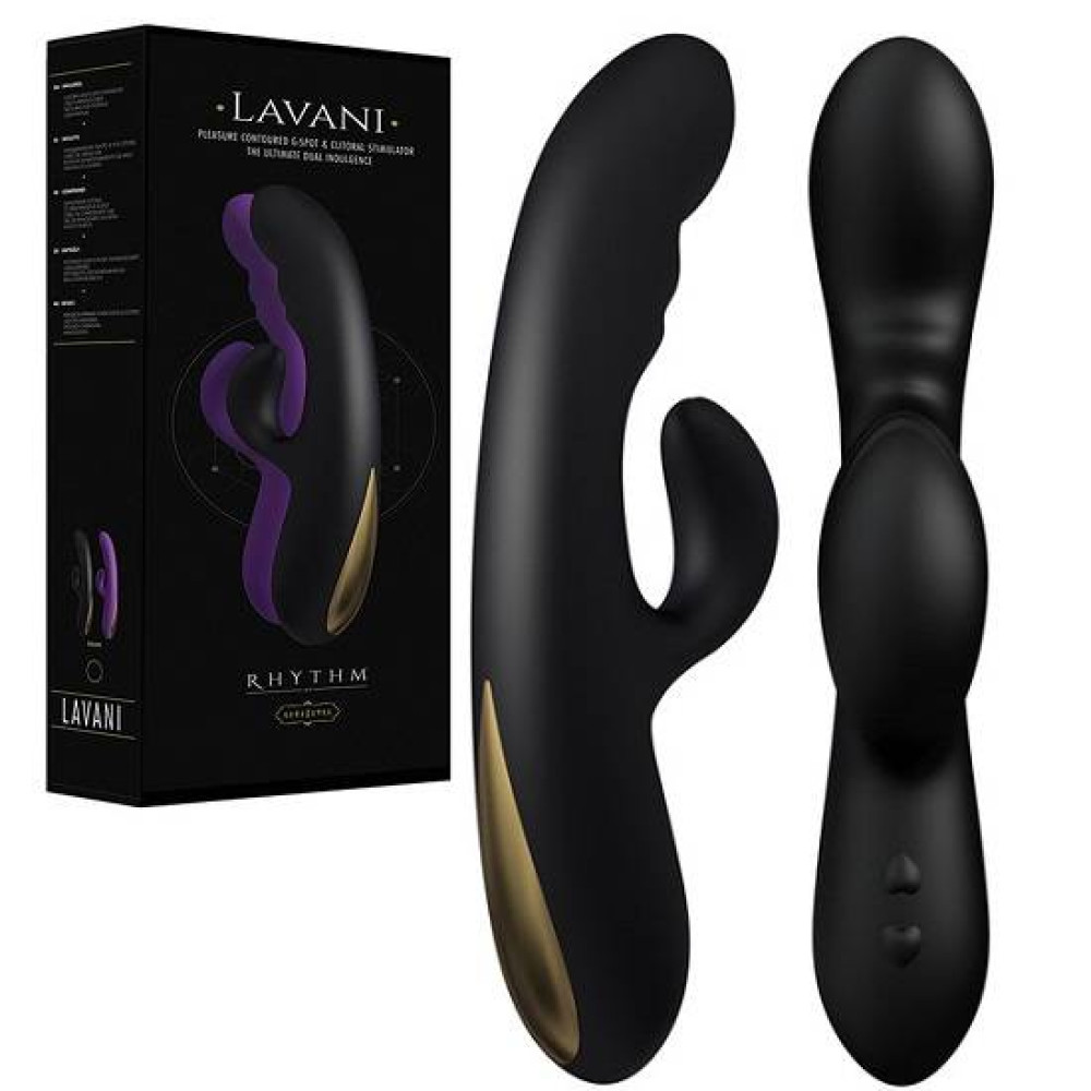 Вибратор-кролик Lavani Rhythm Kama Sutra с пульсацией, черный, 22 см х 3.8 см фото №0 — секс игрушки: Украина, NO TABOO