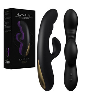 Вибратор-кролик Lavani Rhythm Kama Sutra с пульсацией, черный, 22 см х 3.8 см - No Taboo