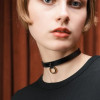 Чокер тонкий кожаный из итальянской кожи, красный, Thin UPKO Red, фото №7 — секс шоп Украина, NO TABOO