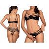 Комплект эротичный Obsessive Electricia с доступом, черный, L/XL, фото №3 — секс шоп Украина, NO TABOO