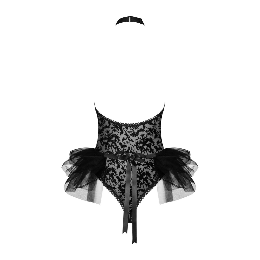 Костюм эротической горничной Obsessive Frilles 3 предмета, L/XL, фото №4 — секс шоп Украина, NO TABOO