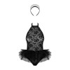 Костюм эротической горничной Obsessive Frilles 3 предмета, L/XL, фото №3 — секс шоп Украина, NO TABOO
