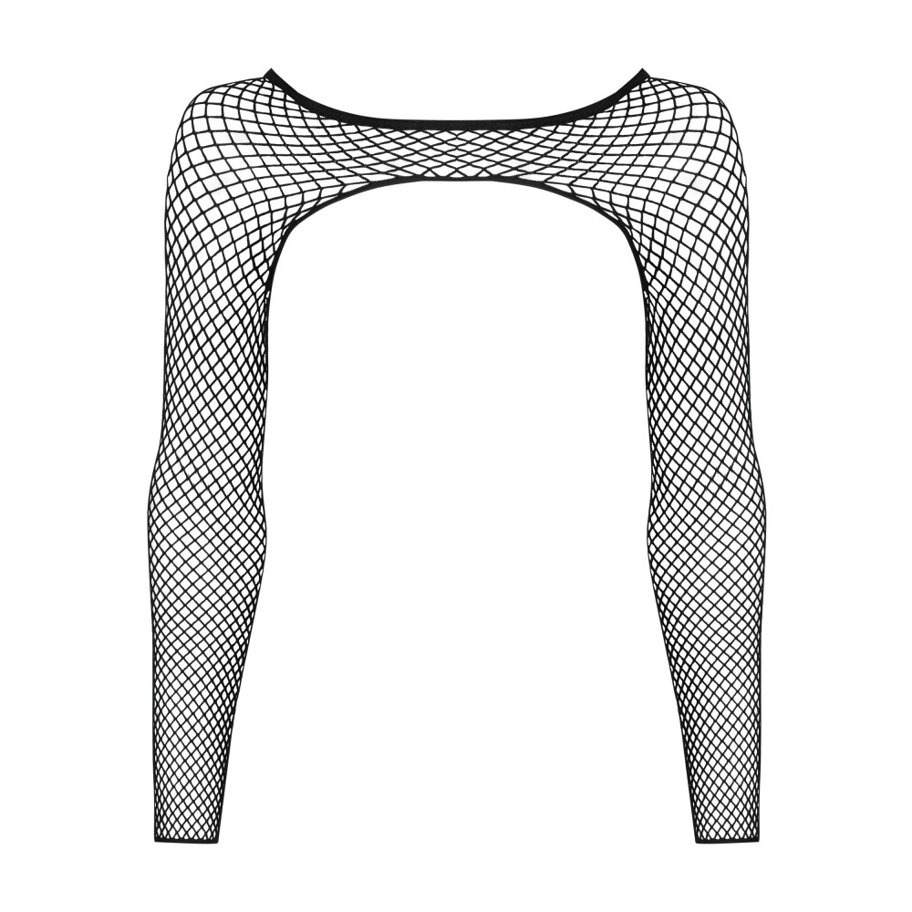 Топ сеточка с рукавами Obsessive и открытой грудью, S/M/L, фото №4 — секс шоп Украина, NO TABOO
