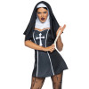 Костюм монашки Leg Avenue, М, Naughty Nun 2 предмета, черный, фото №3 — секс шоп Украина, NO TABOO