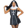 Костюм монашки Leg Avenue, М, Naughty Nun 2 предмета, черный, фото №1 — секс шоп Украина, NO TABOO