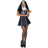 Костюм монашки Leg Avenue, М, Naughty Nun 2 предмета, черный, фото №4 — секс шоп Украина, NO TABOO